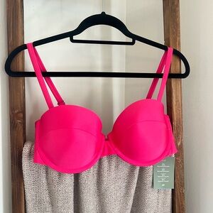 Vibrant Hot Pink Women's Bikini Top